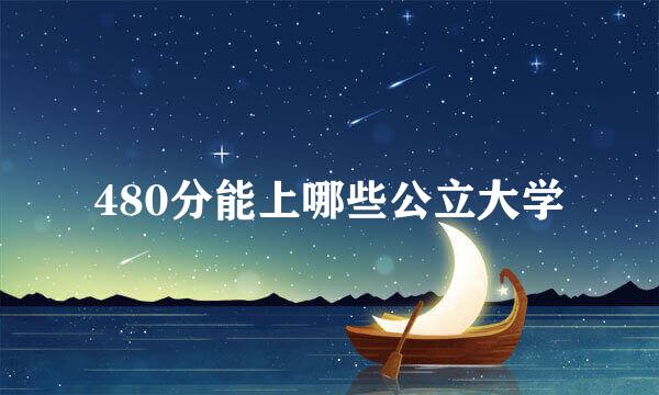 480分能上哪些公立大学