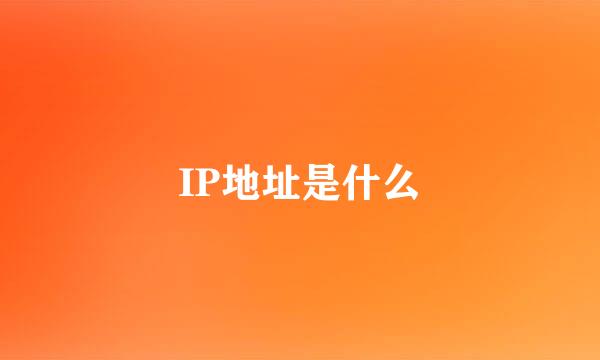 IP地址是什么