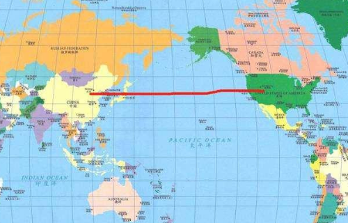 中国到美国多少公里?