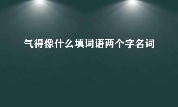 气得像什么填词语两个字名词