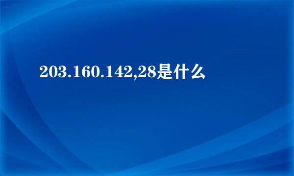 203.160.142,28是什么