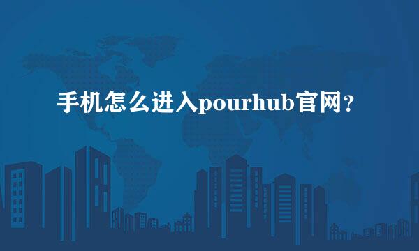 手机怎么进入pourhub官网？