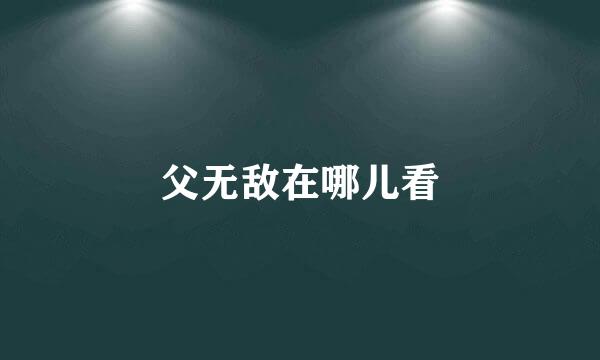 父无敌在哪儿看