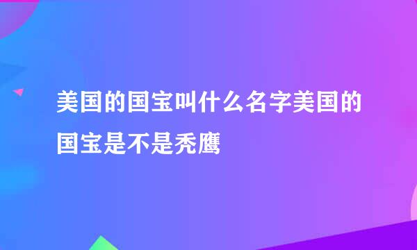 美国的国宝叫什么名字美国的国宝是不是秃鹰