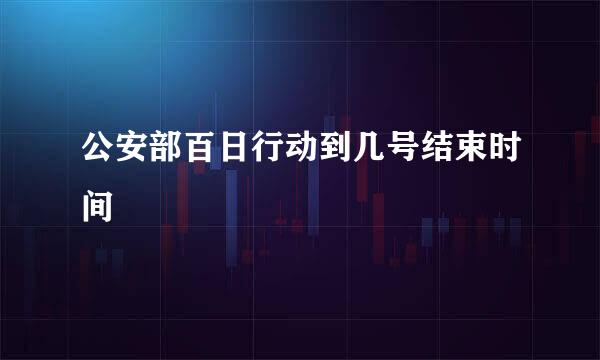 公安部百日行动到几号结束时间