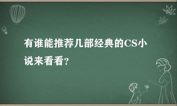 有谁能推荐几部经典的CS小说来看看？