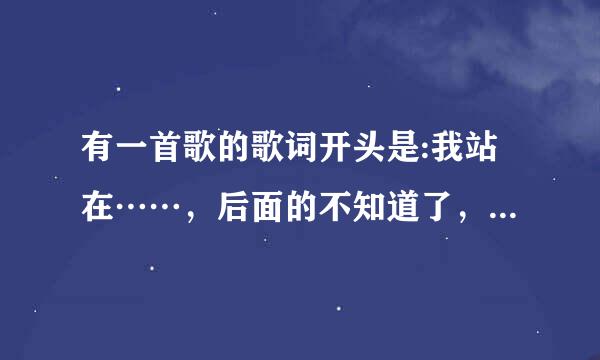 有一首歌的歌词开头是:我站在……，后面的不知道了，这是什么歌名，