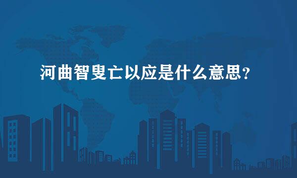 河曲智叟亡以应是什么意思？