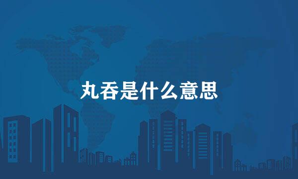 丸吞是什么意思