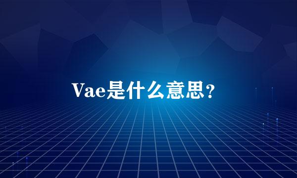 Vae是什么意思？