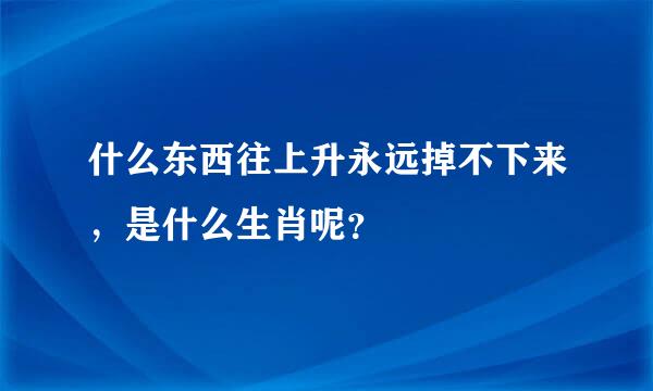 什么东西往上升永远掉不下来，是什么生肖呢？