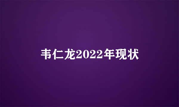 韦仁龙2022年现状