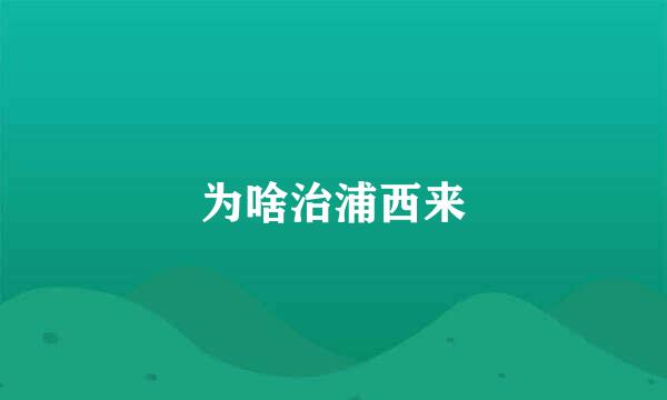 为啥治浦西来