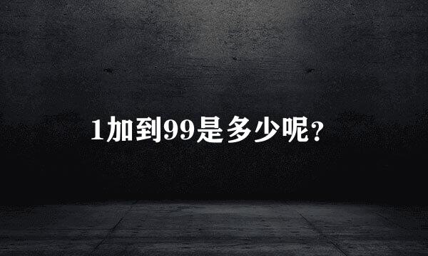 1加到99是多少呢？