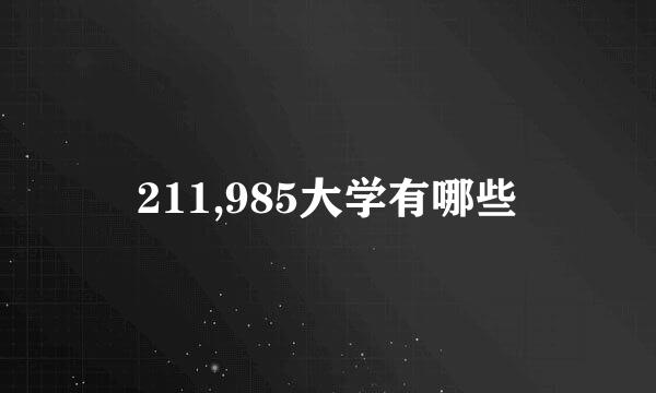 211,985大学有哪些