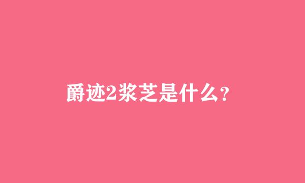 爵迹2浆芝是什么？