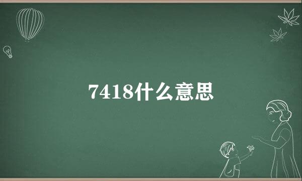 7418什么意思