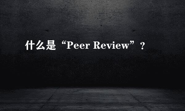 什么是“Peer Review”？