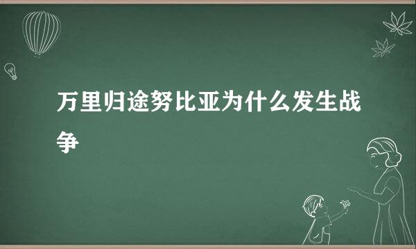 万里归途努比亚为什么发生战争