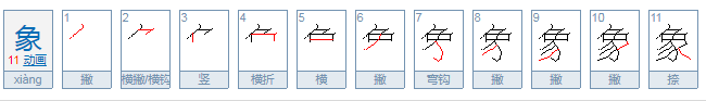 象的部首是？