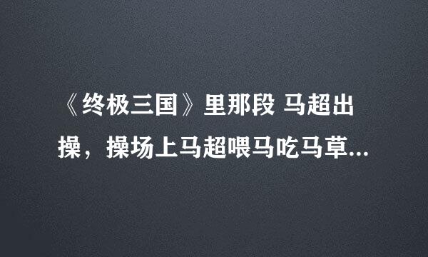 《终极三国》里那段 马超出操，操场上马超喂马吃马草..的绕口令帮我找到好吗？