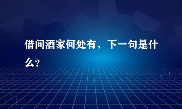 借问酒家何处有，下一句是什么？