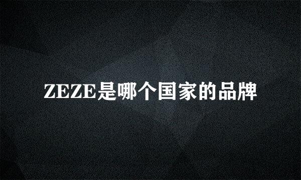 ZEZE是哪个国家的品牌