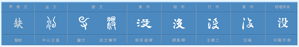 没的字多音字组词