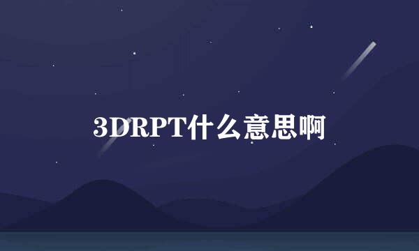 3DRPT什么意思啊