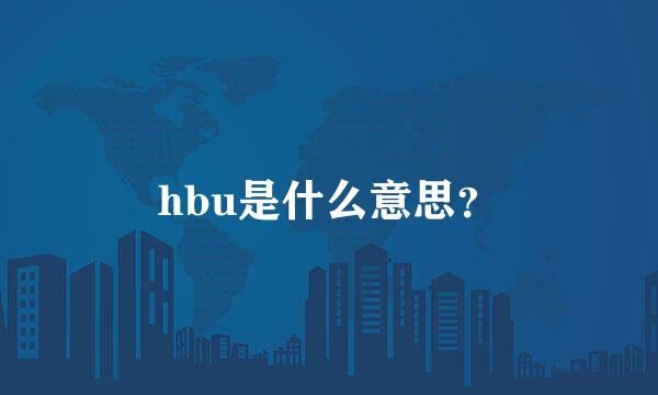 hbu是什么意思？