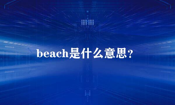 beach是什么意思？