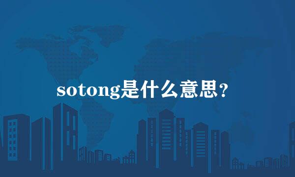 sotong是什么意思？