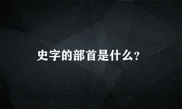 史字的部首是什么？