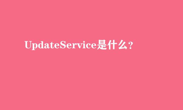 UpdateService是什么？