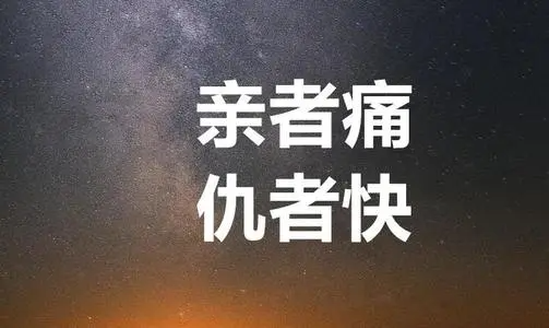 亲者痛,仇者快什么意思?