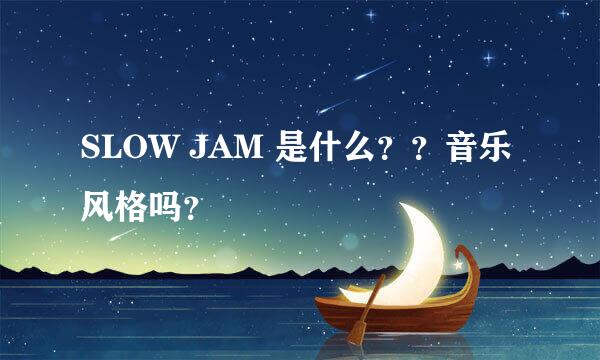 SLOW JAM 是什么？？音乐风格吗？
