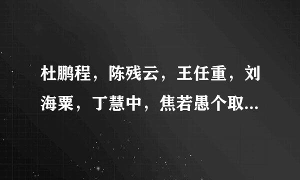 杜鹏程，陈残云，王任重，刘海粟，丁慧中，焦若愚个取自什么成语？