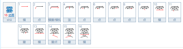 霎怎么读？