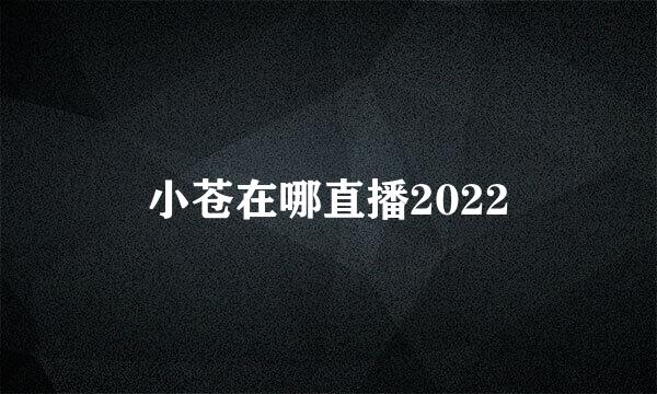 小苍在哪直播2022