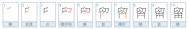 留的部首是什么