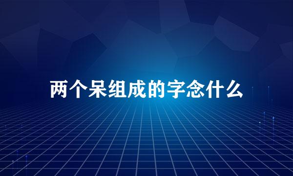 两个呆组成的字念什么