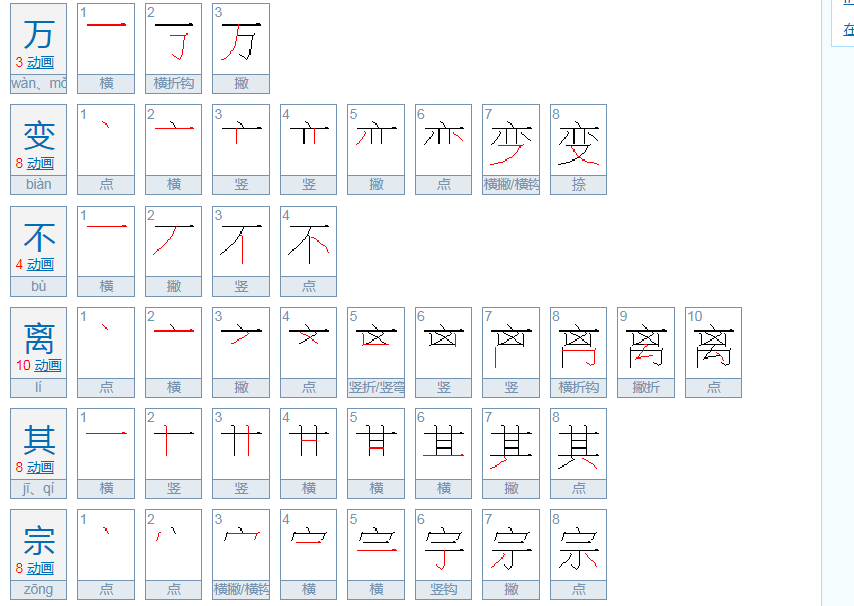 万变不离其宗的意思