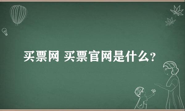 买票网 买票官网是什么？