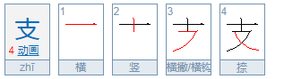 支的偏旁是什么？