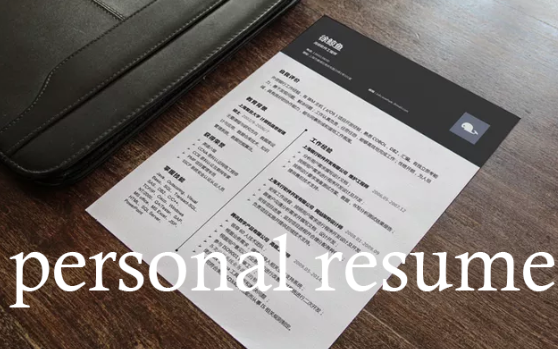 personal resume是什么意思