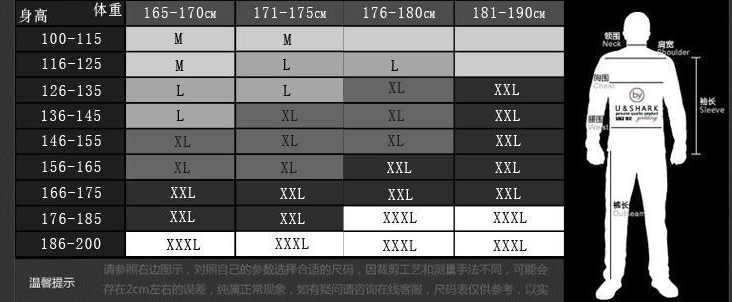 裤子上的XL、M、L、XXL 分别是适合多少身高的人穿？