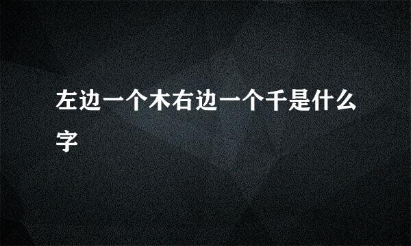 左边一个木右边一个千是什么字