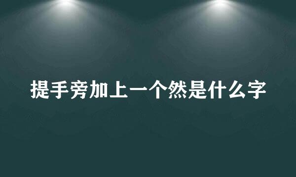 提手旁加上一个然是什么字