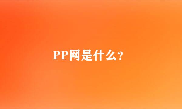 PP网是什么？