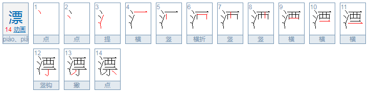 漂piào怎么组词两个字？二个词词